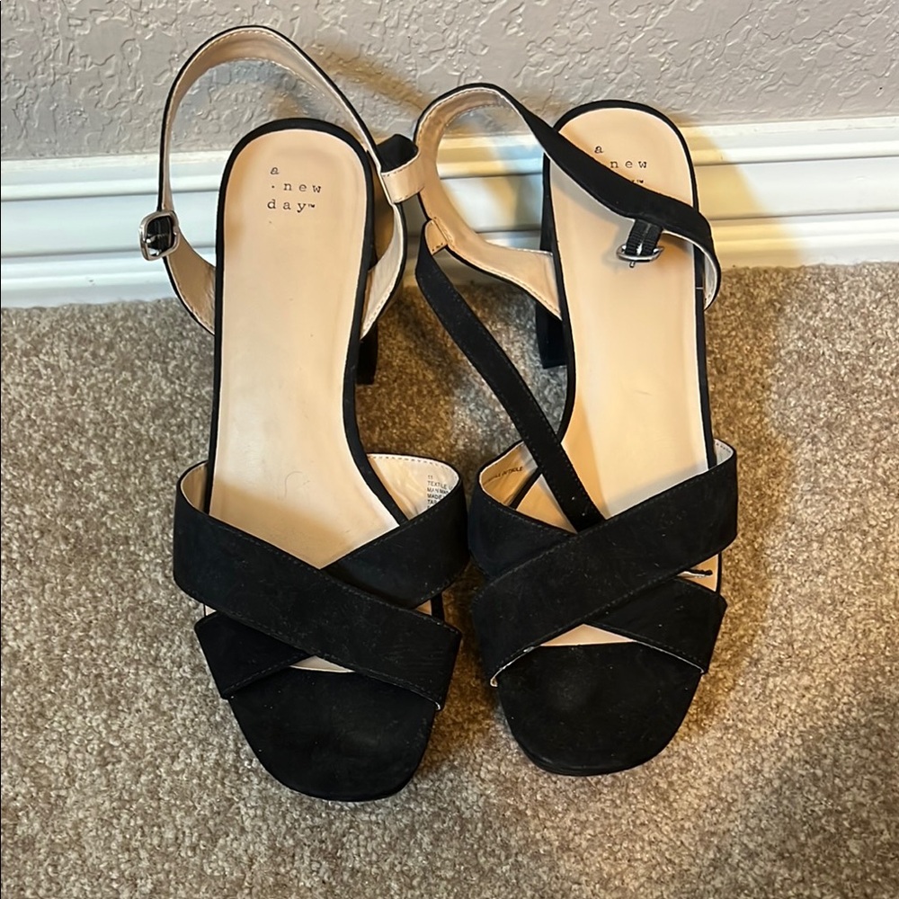 A New Day Women's Black Sandals